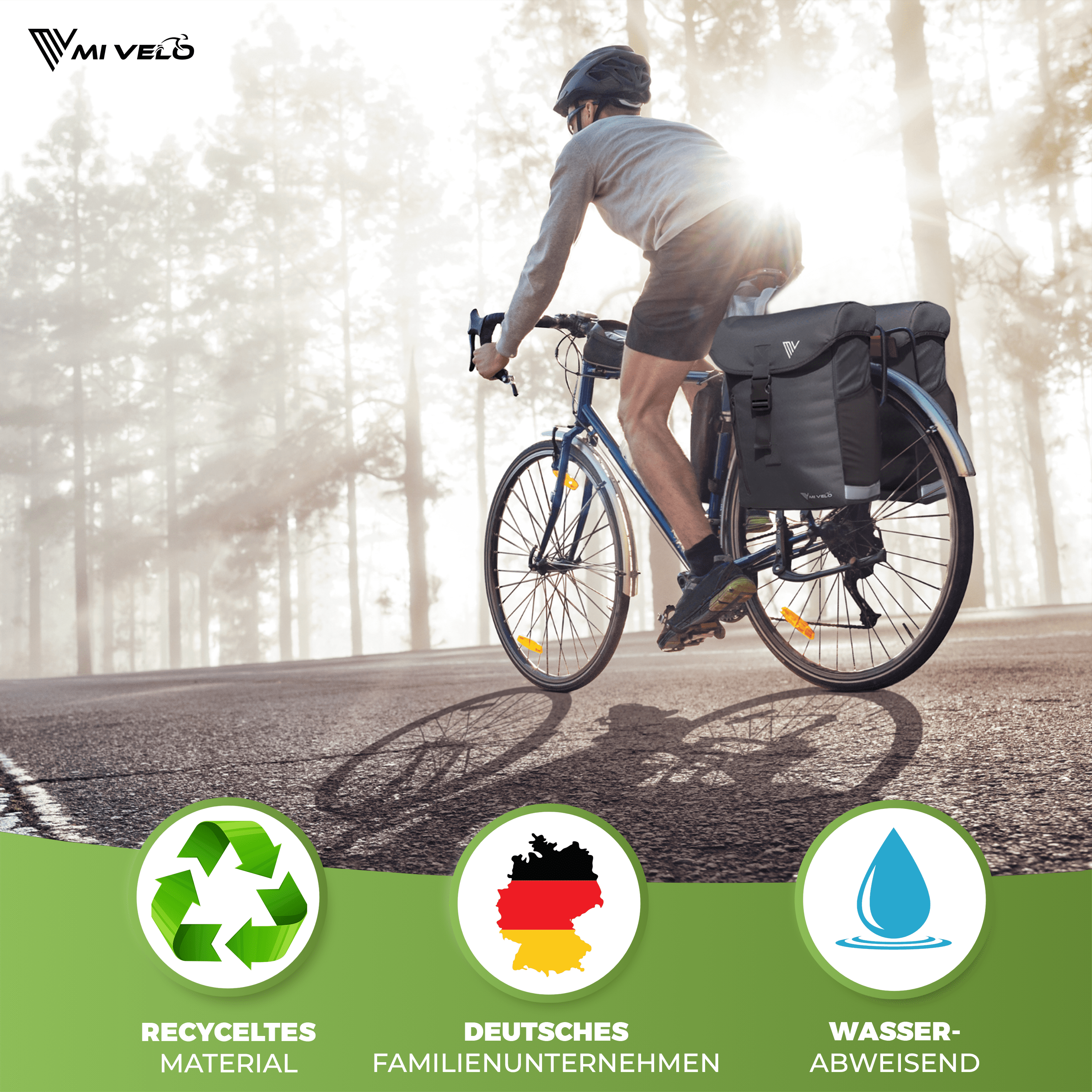 Mivelo Fahrrad Doppeltasche "DUPLEX" 36L-4