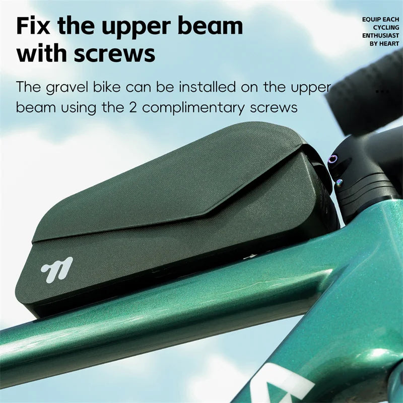 Waterproof Bicycle Top Tube Bag 1L TPU Frame Bag Green-4